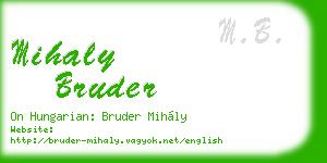 mihaly bruder business card